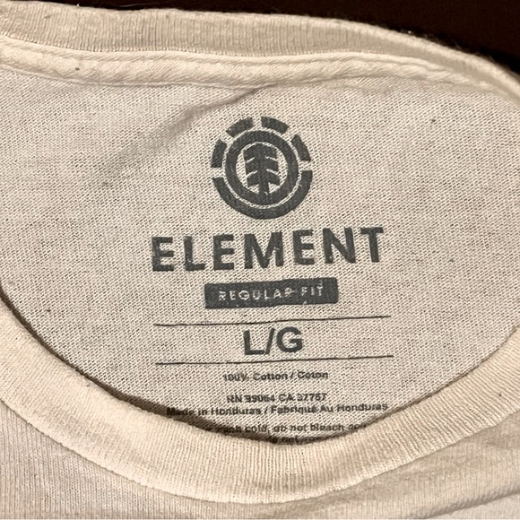 Size large white Element tee shirt - Picture 2 of 4